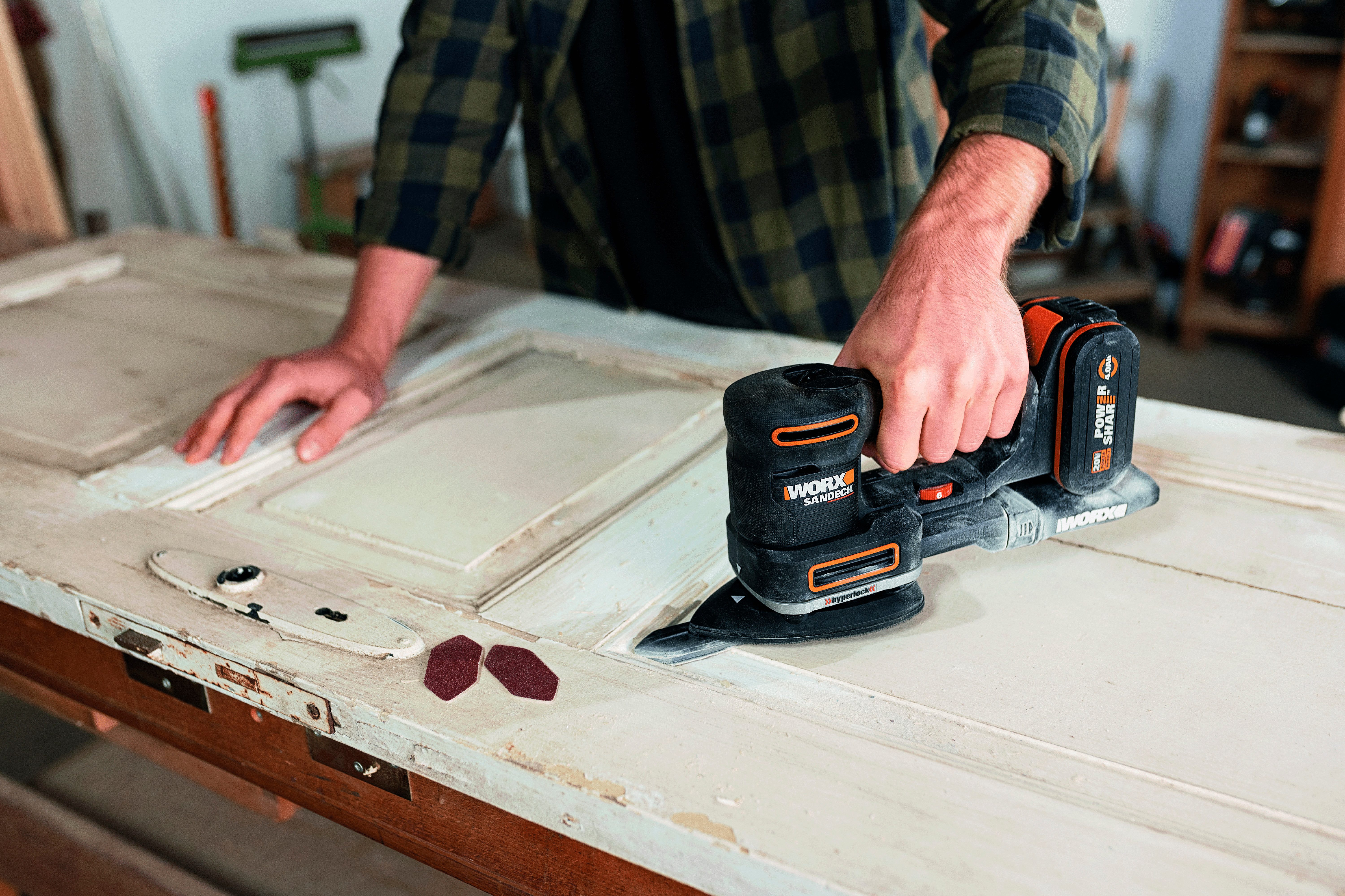 Worx Akku-Multischleifer WX820, 5-in-1 Funktionen, DustStop-Mikrofilter, günstig online kaufen