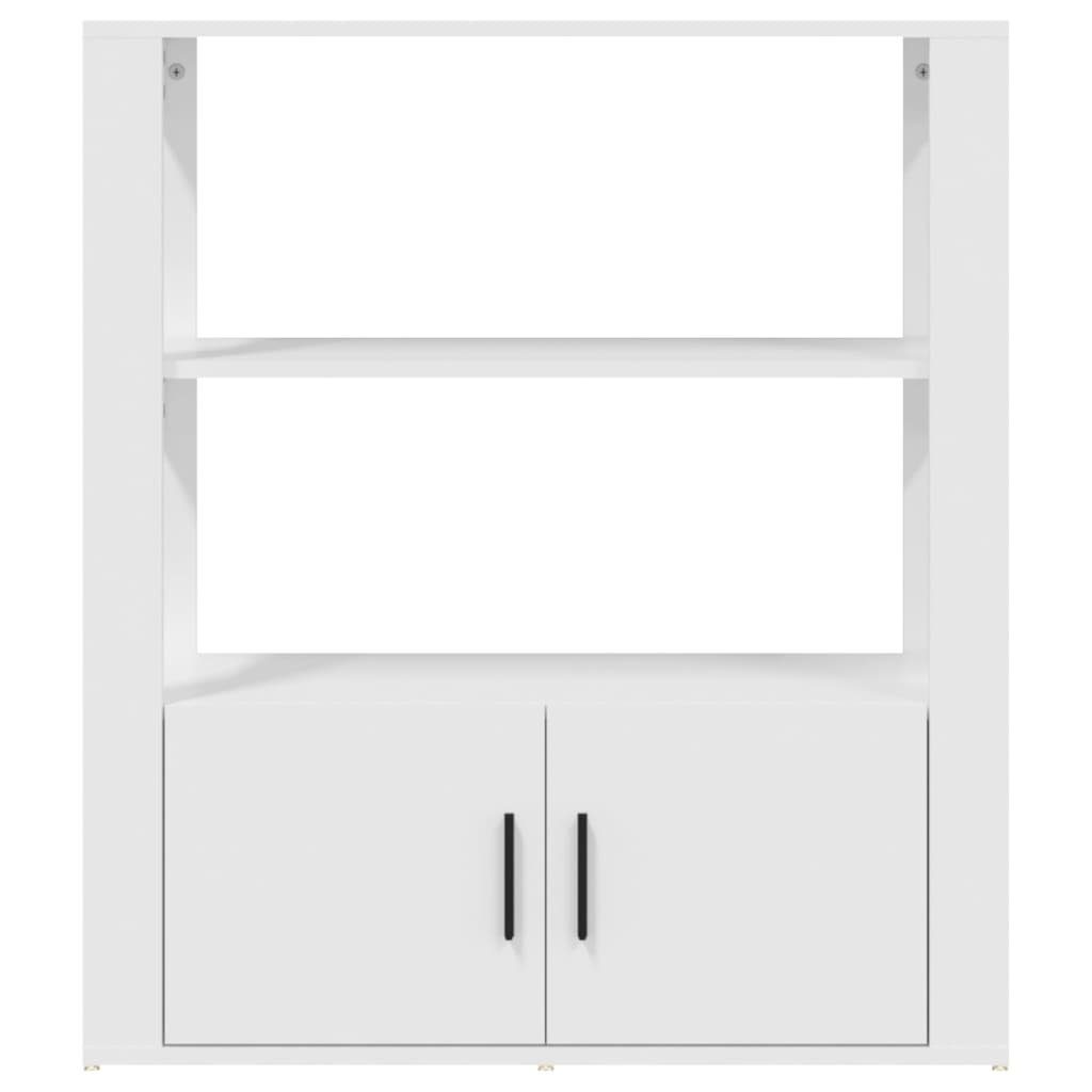 furnicato Sideboard 80 x 30 x 90 cm Weiß (1 St), Stauraum-Beistellschrank mit Ablagen und Türen für dein Wohnzimmer – Bild 4 von 5