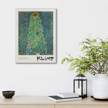 Posterlounge Leinwandbild Gustav Klimt, Sunflowers, Wohnzimmer Malerei