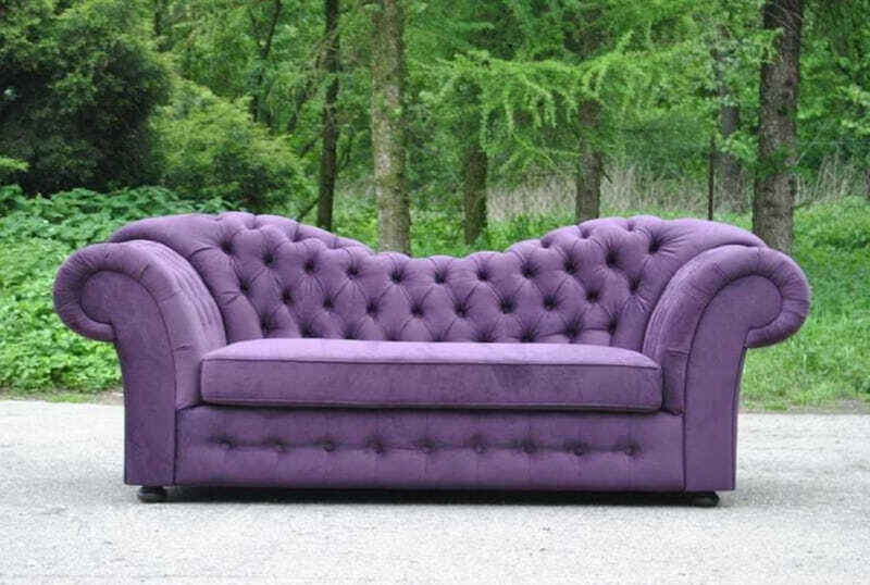 JVmoebel Schlafsofa »Chesterfield Sofa 3 Sitzer Bettfunktion Stoff Couch Polster Textil«