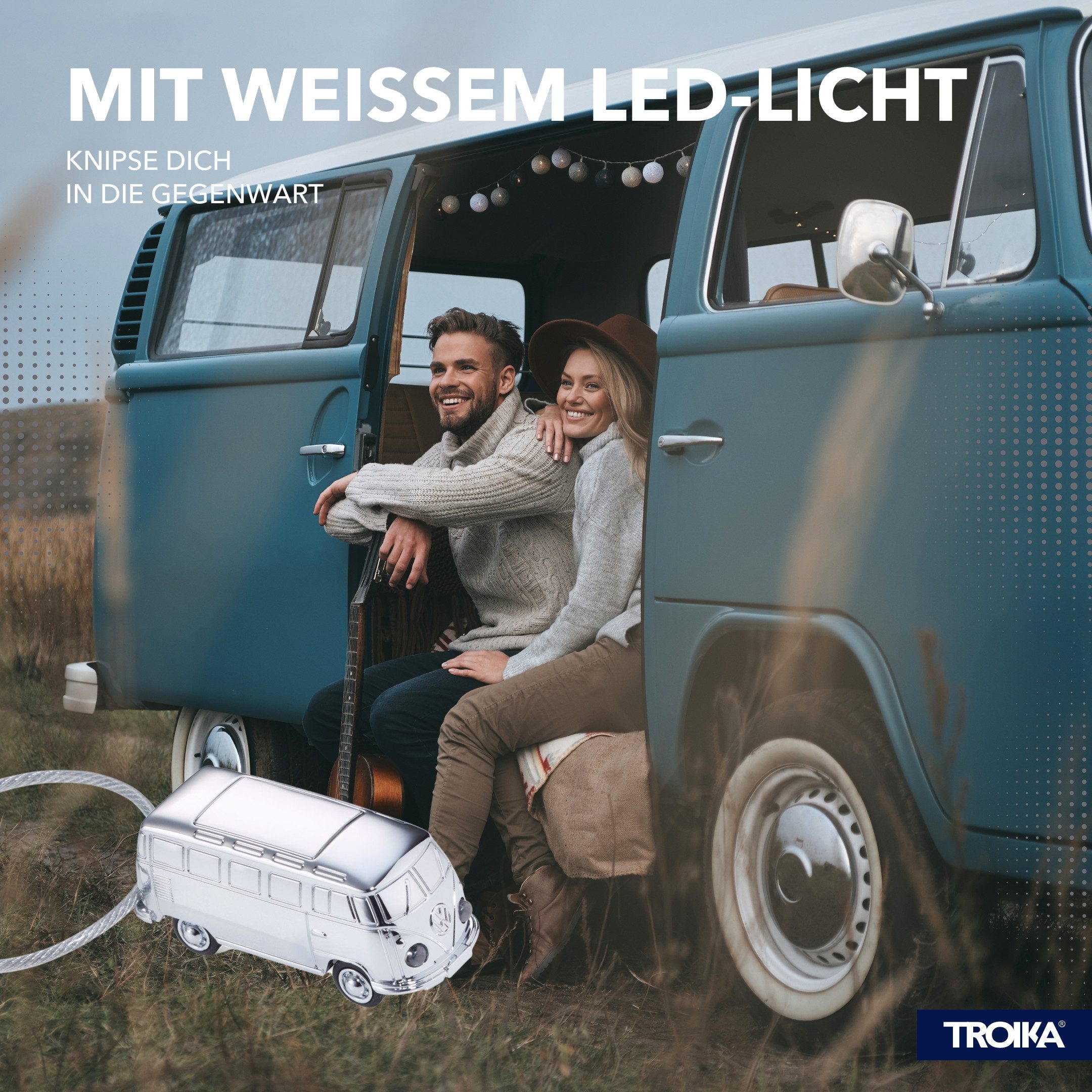 TROIKA Schlüsselanhänger LIGHT BULLI T1 1962
