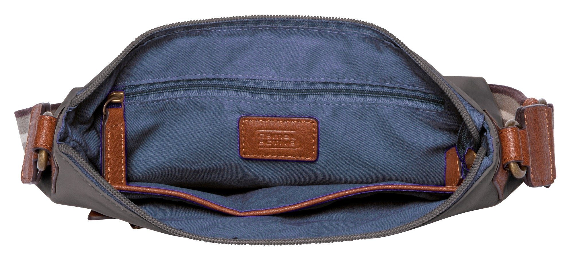 camel active Umhängetasche Bari, aus hochwertigem matten Nylon mit gestreif günstig online kaufen