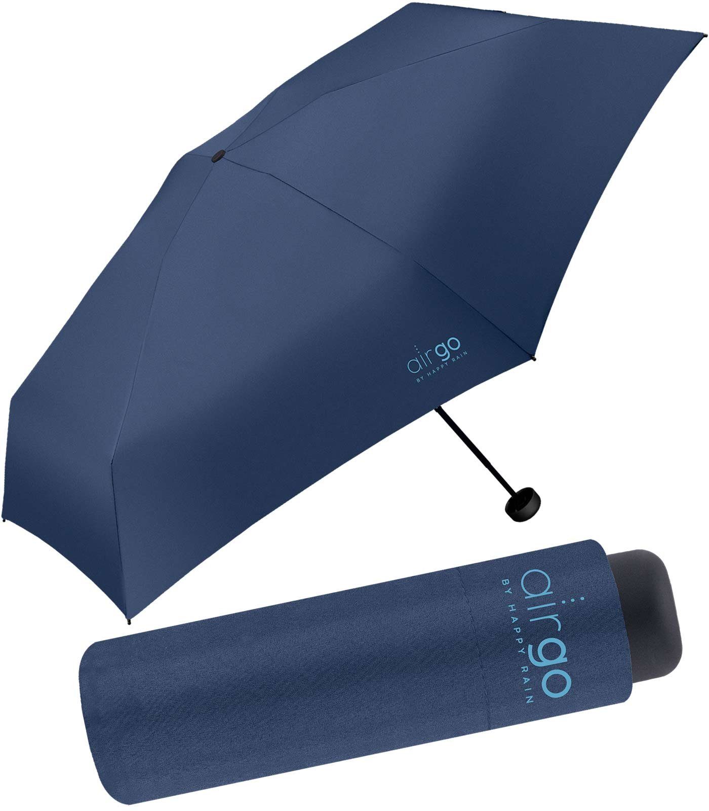 HAPPY RAIN Taschenregenschirm Air Go - 137 Gramm Supermini-Schirm superleicht, perfekt für die Handtasche und das Reisegepäck navy