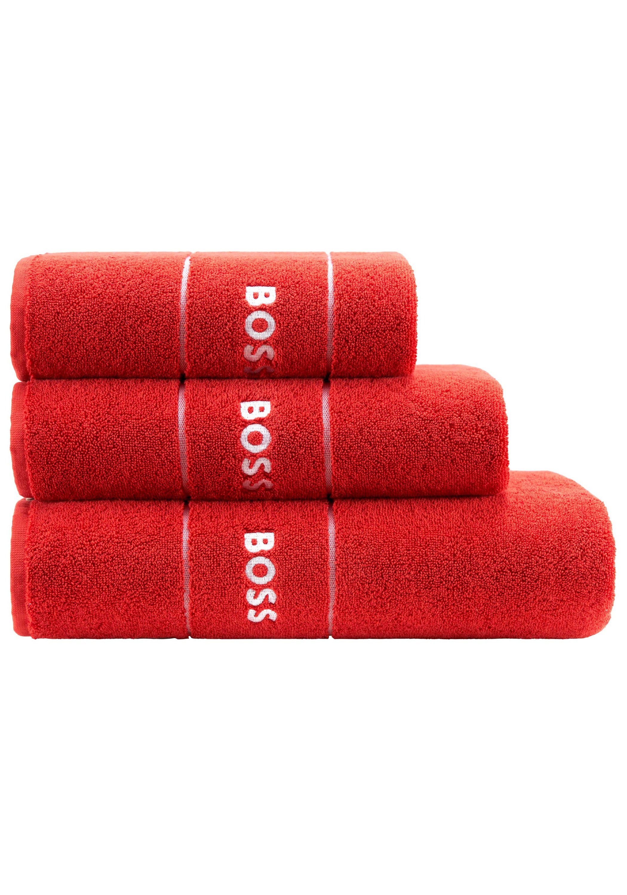 Hugo Boss Home Design REDN mit Waschhandschuhe, modernem Handtücher 4er-Set