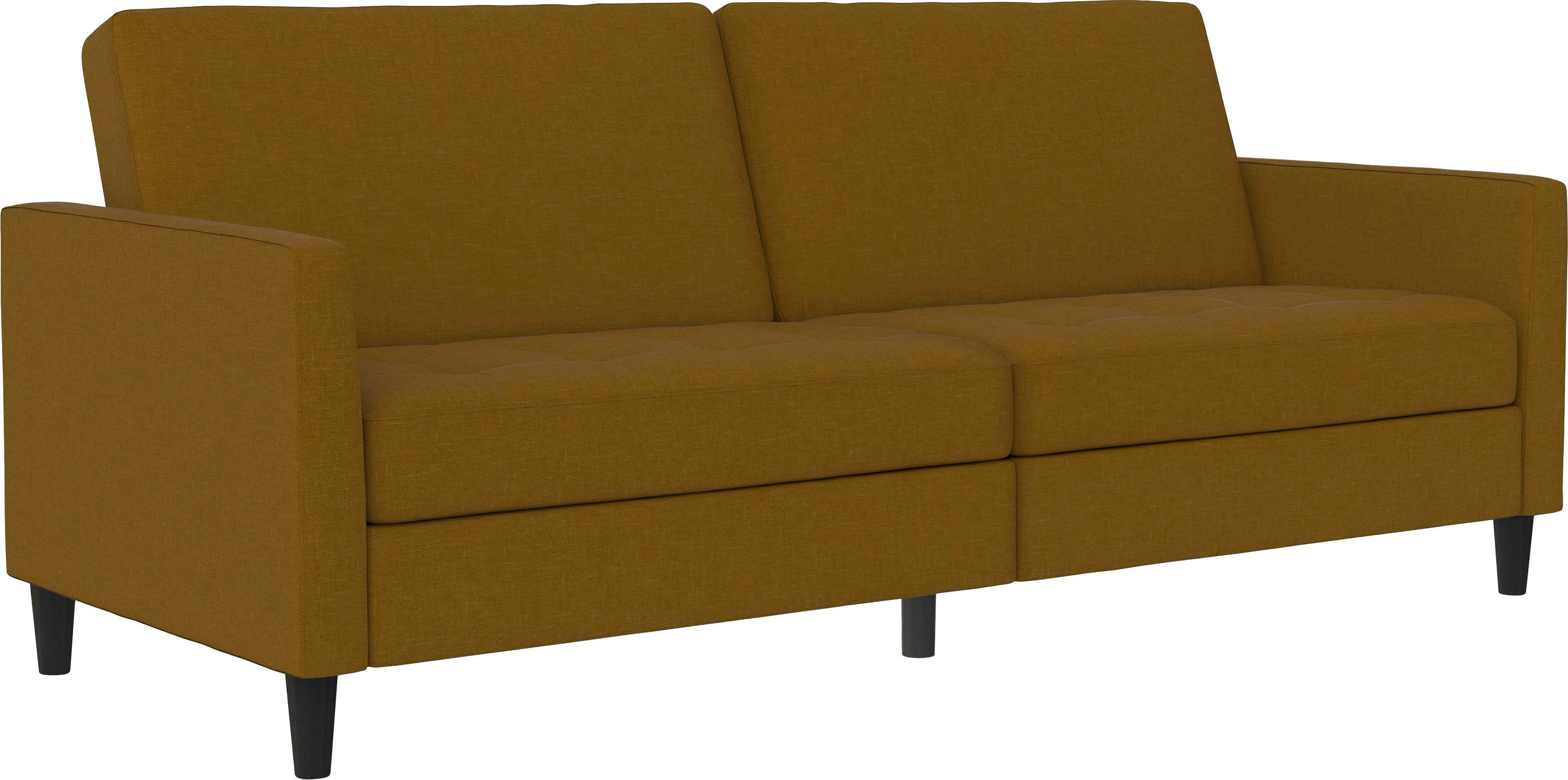 Dorel Home 3-Sitzer Presley, Sofa verstellbarer mit und Rückenlehne Bett-Funktion