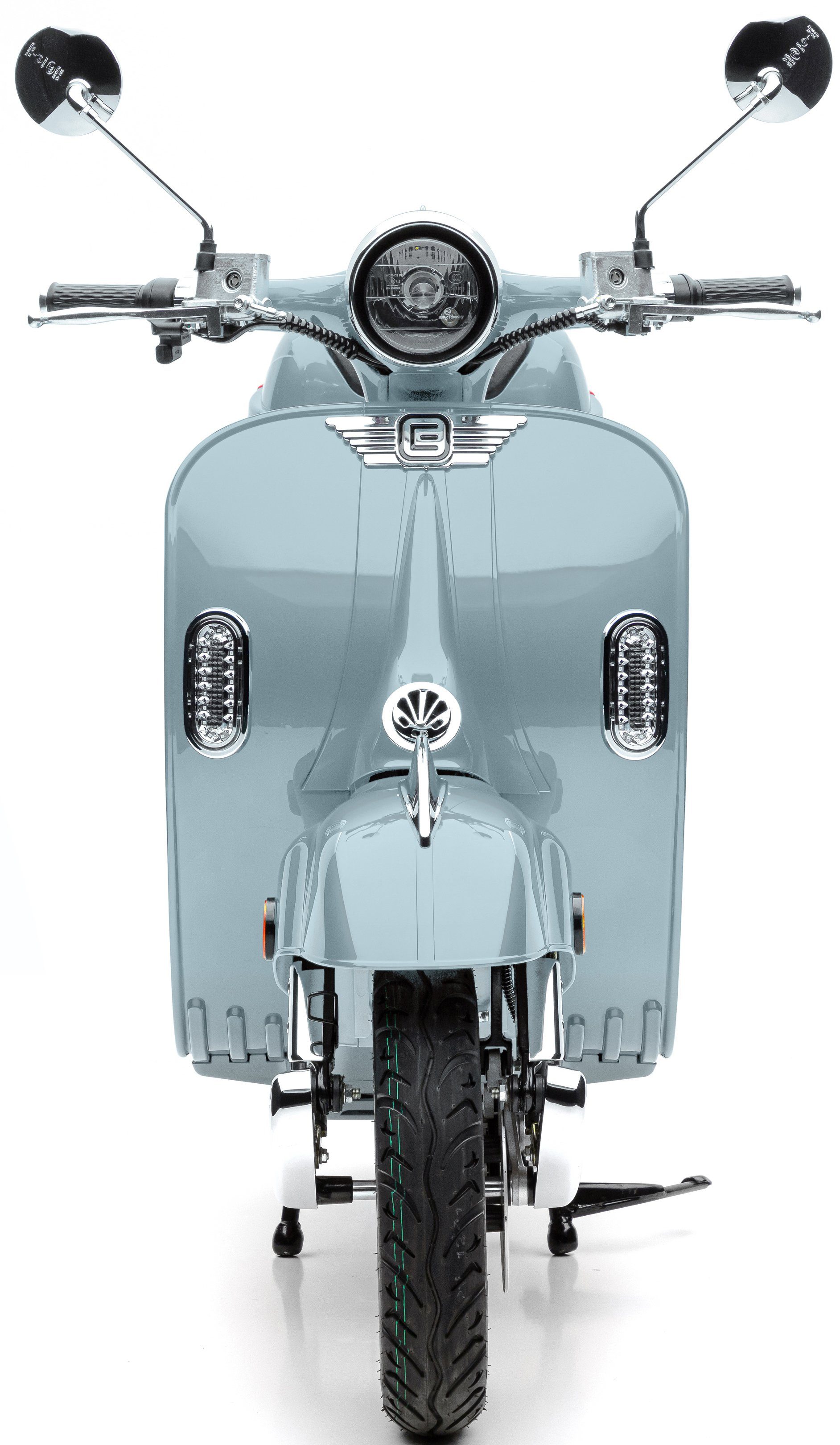 E-Motorroller 2000 W, km/h, ECONELO grau CLASSIC, 45 Topcase;Alarmanlage