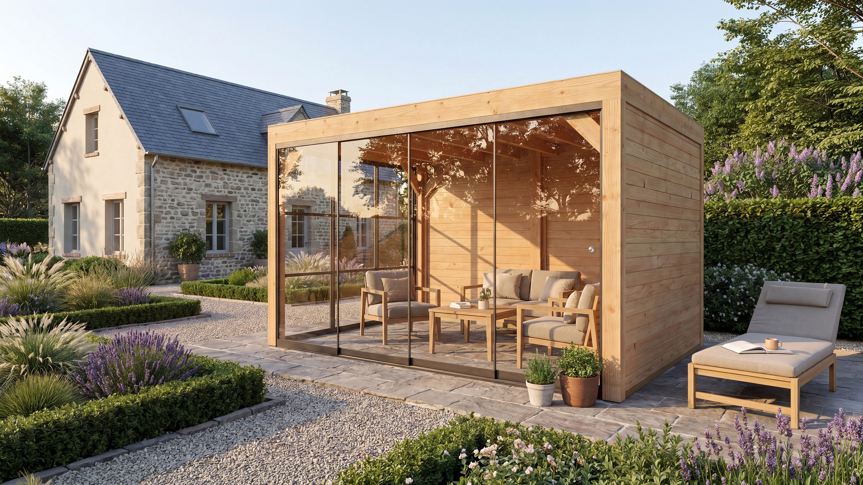 weka Holzpavillon Lumley Lauben-Set Gr. 2.3, mit 3 Seitenteilen, BxTxH: 307x399x245 cm
