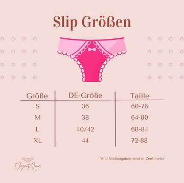 Elegant Love Taillenslip Damen Dessous Slip, sexy Unterwäsche in Spitzenoptik, Panties Tanga High Waist, Höschen Lingerie für Damen