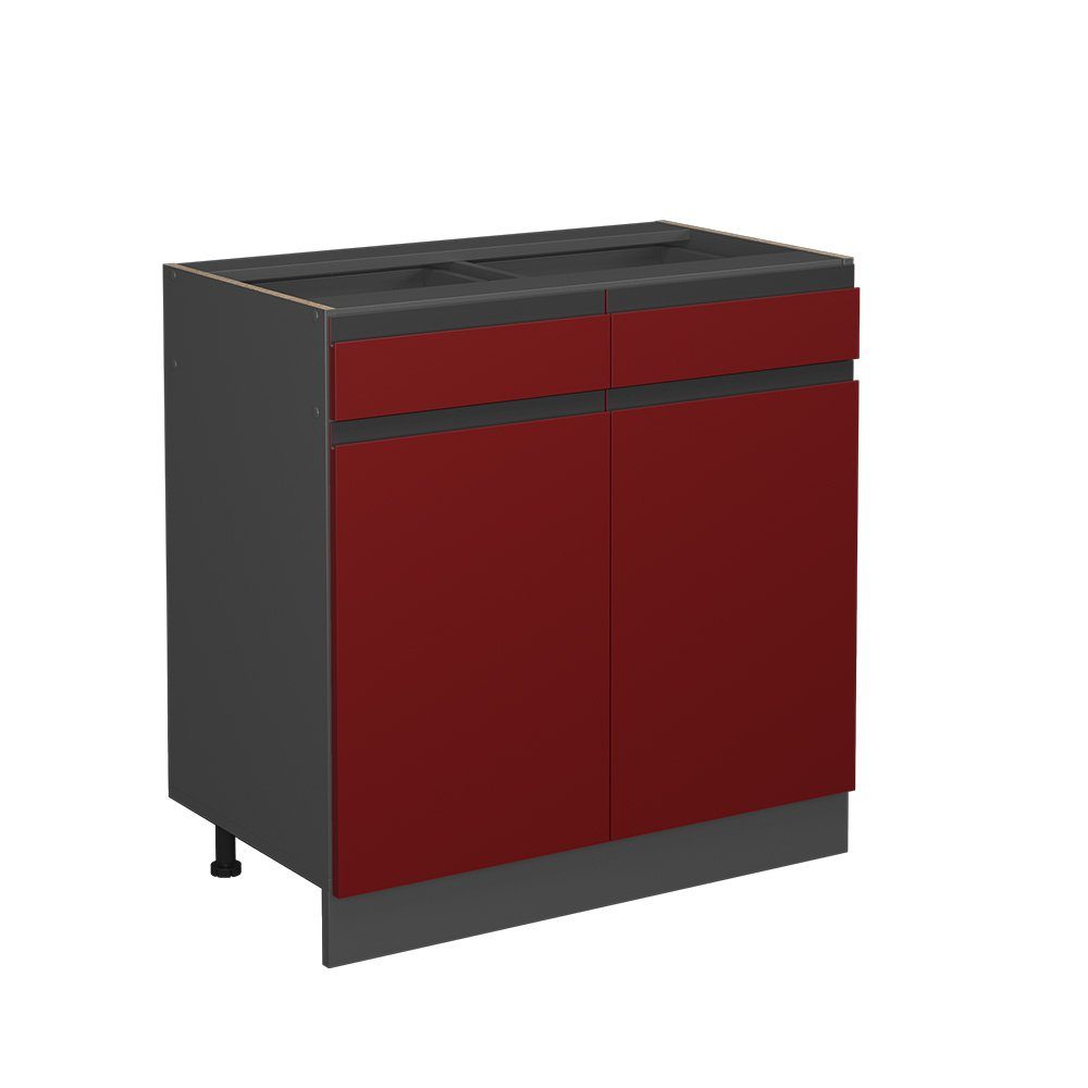 Vicco Unterschrank R-Line, Rot/Anthrazit, 80 cm günstig online kaufen