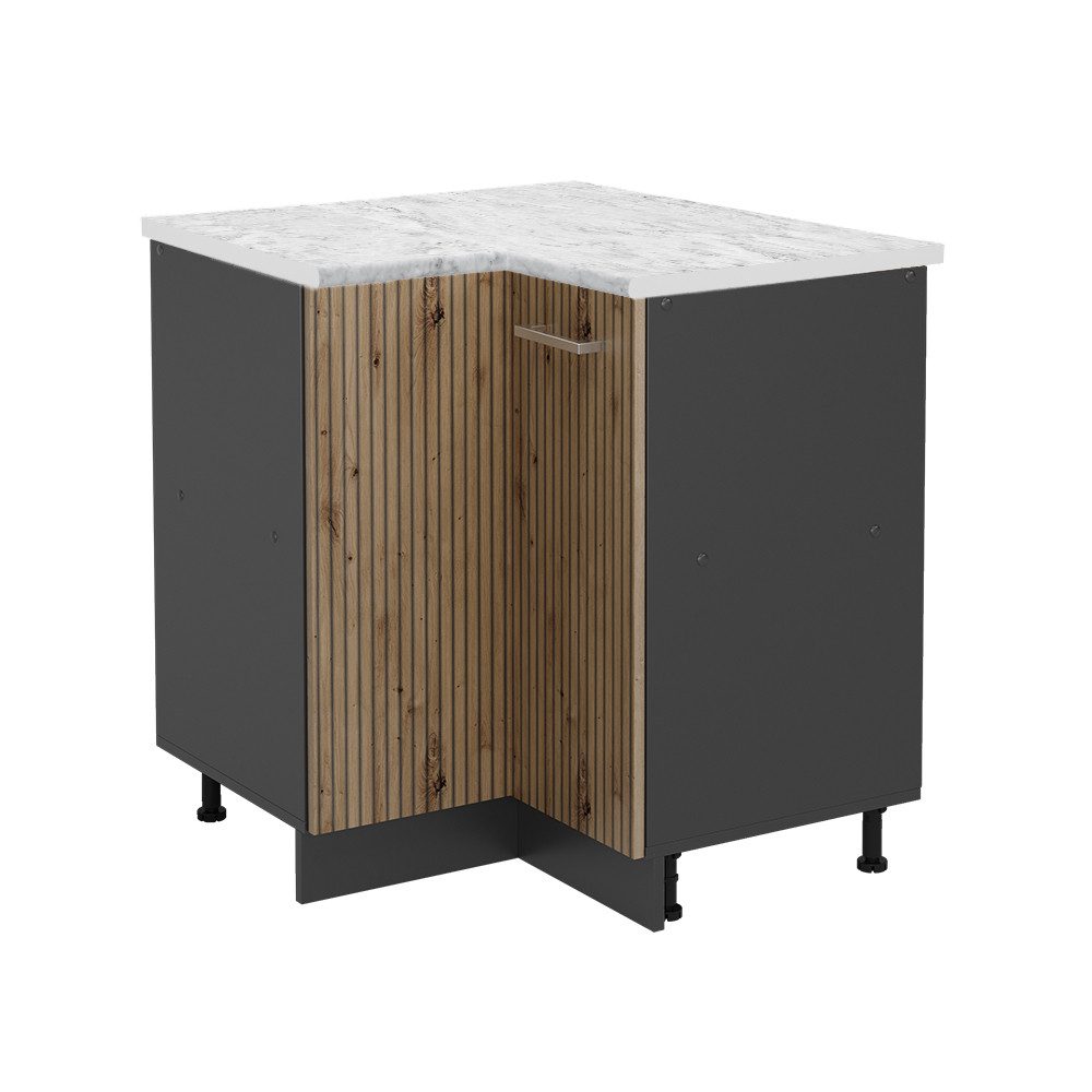 Vicco Eckunterschrank R-Line, Artisan-Eiche/Anthrazit, 75.6 cm, günstig online kaufen