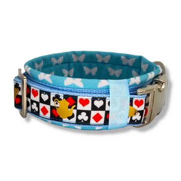 D by E Couture Hunde-Halsband "Wonderland III", gepolstert, verstellbar, 30mm breit, Handmade