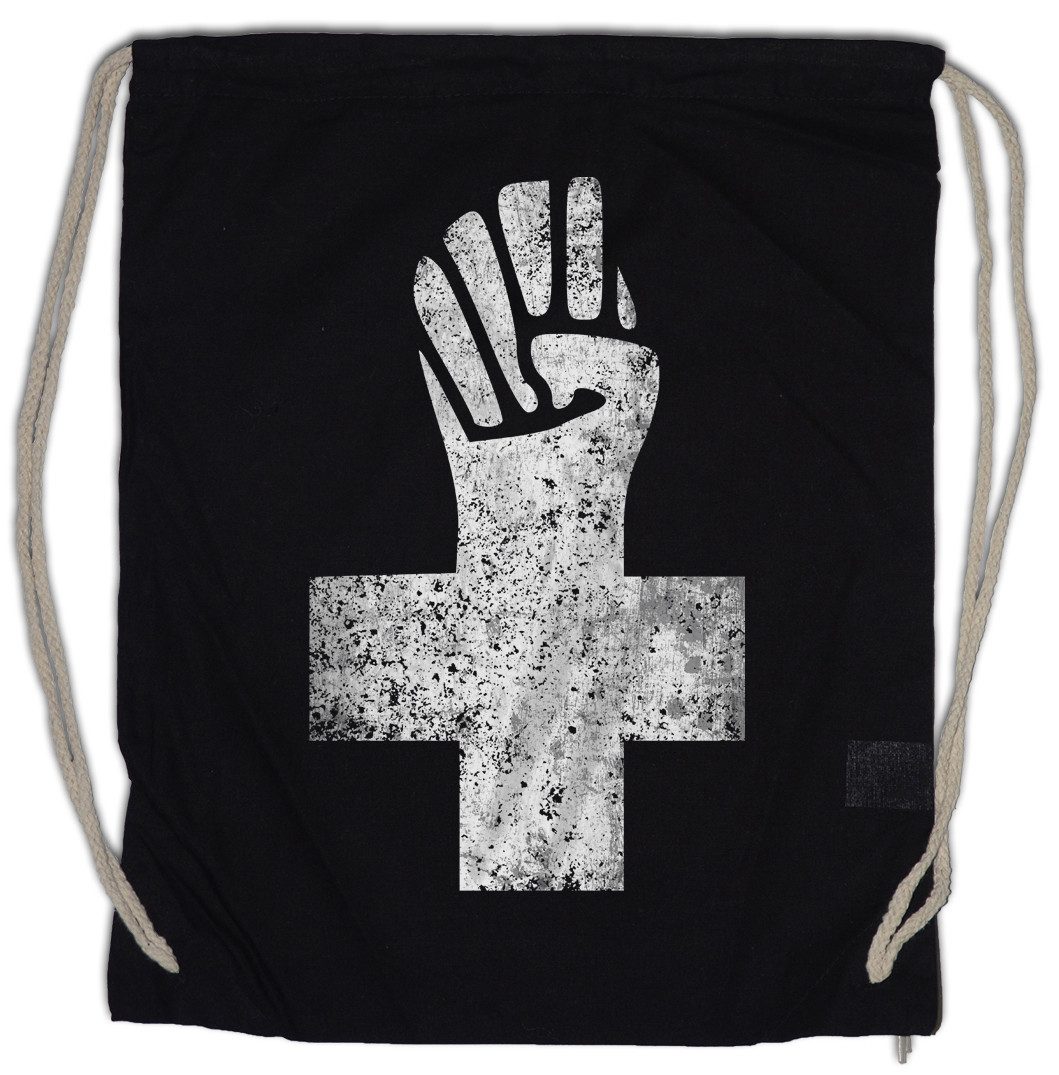 Turnbeutel Anarchist Cross Turnbeutel Anarchy Kreus Logo Symbol Anarchie Punk