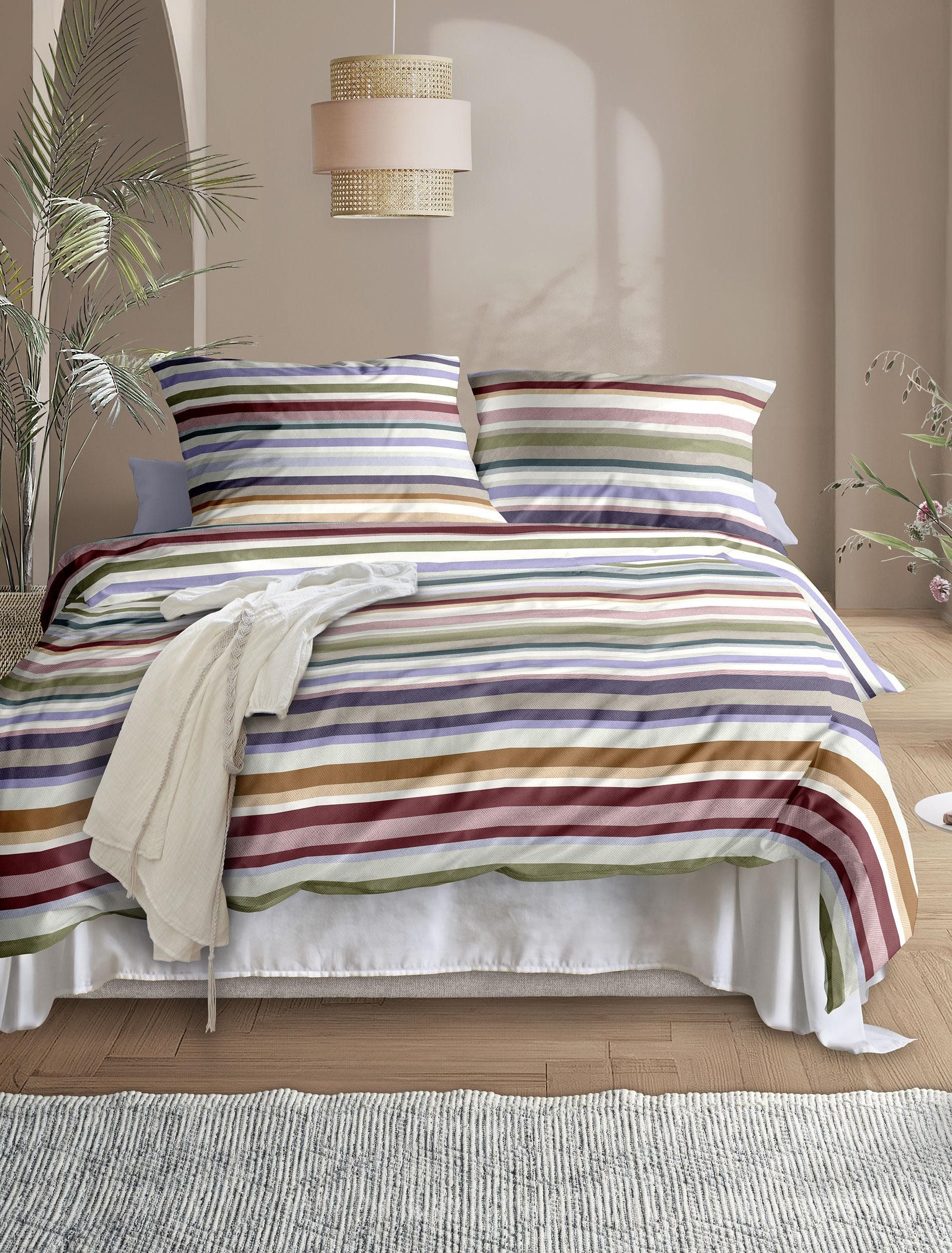 Irisette Bettwäsche Wave 8690, Mako-Satin, 2 teilig, anschmiegsam und atmungsaktiv, Ganzjahresqualität