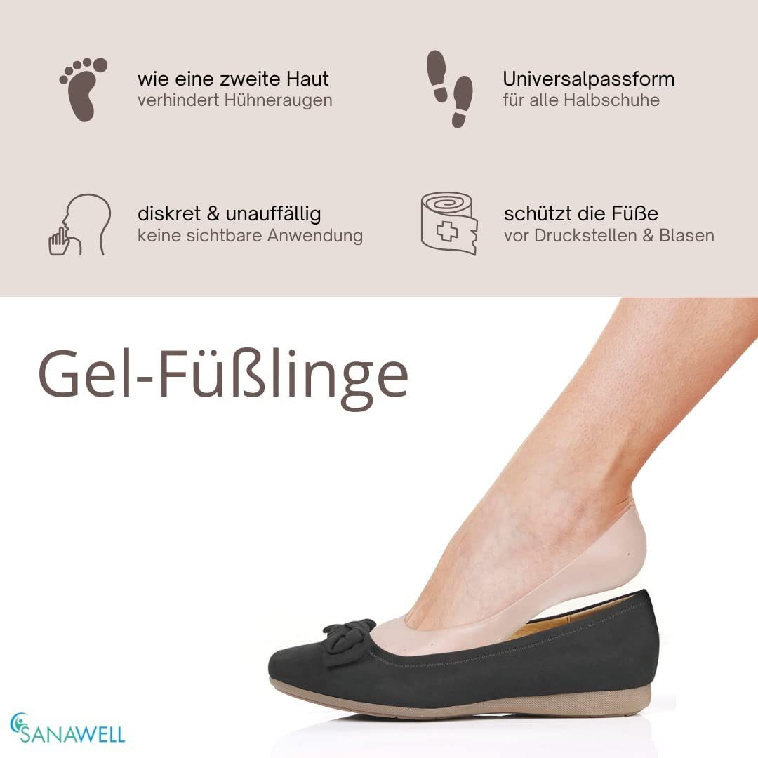 Medosan Strümpfe Gel-Füßlinge, 2 Stück, Universalgröße