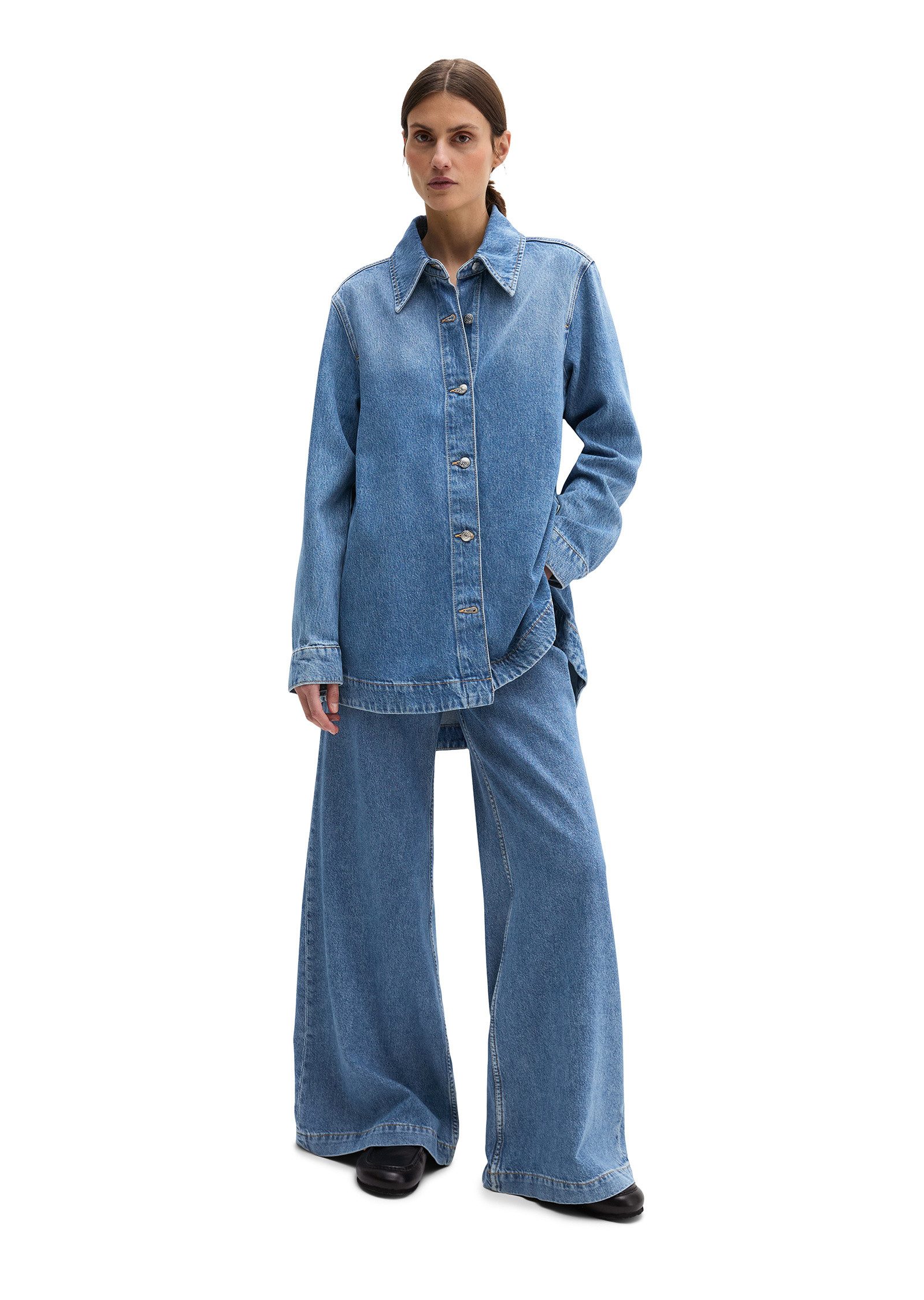 Marc O'Polo Jeansbluse aus TENCEL™ Lyocell-Mix