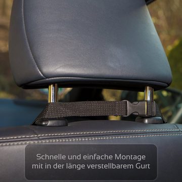 KEWAGO Auto-Rückenlehnenschutz 2er Set, Rücksitzschutz u. Sitzschoner in dezenter Optik, 2er Set, 1-tlg., 2 Stück in einer Packung, Werterhalt des Autos, einfach anzubringen, universelle Passform