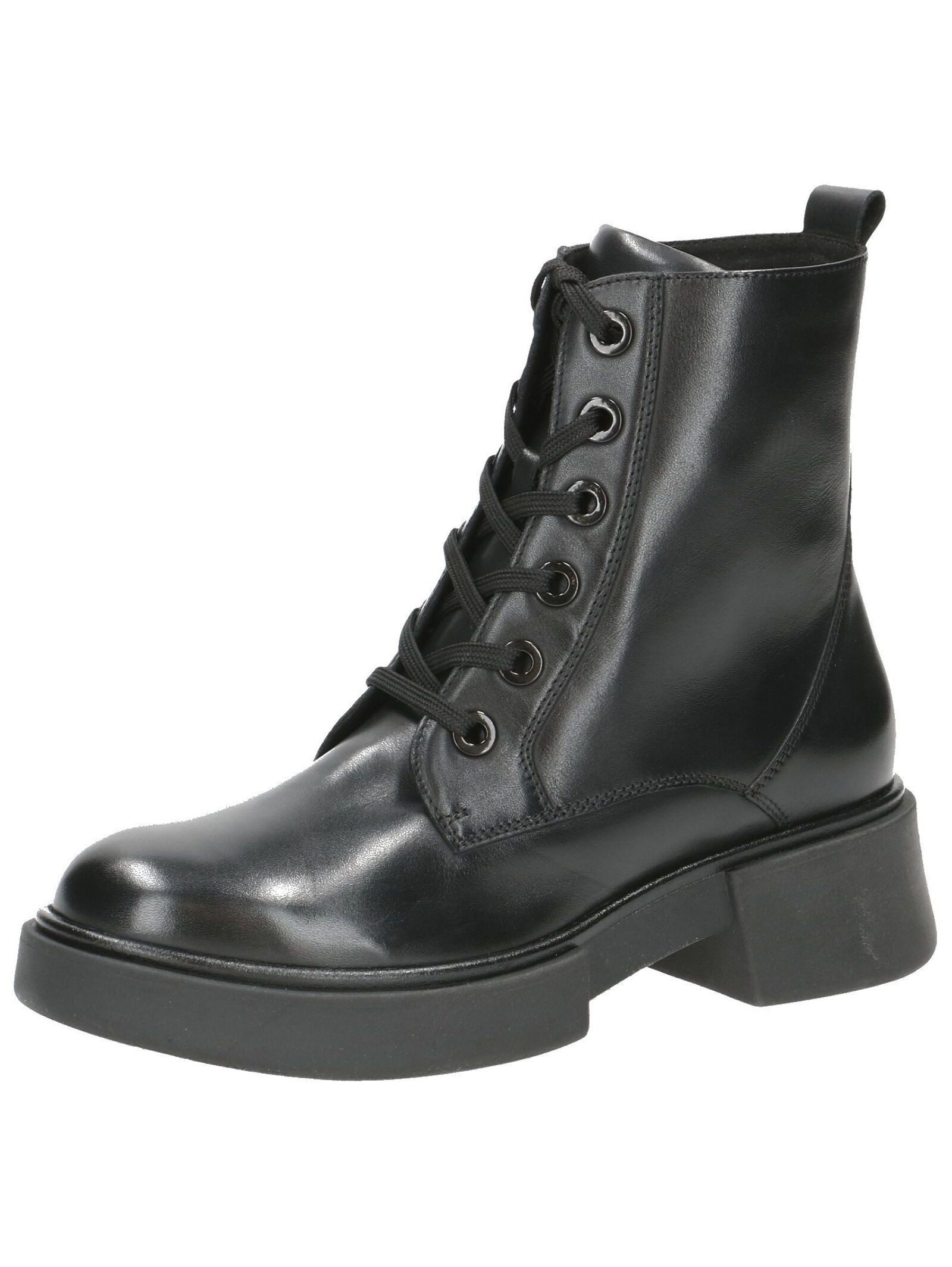 Stiefelette Leder . Schnürstiefelette