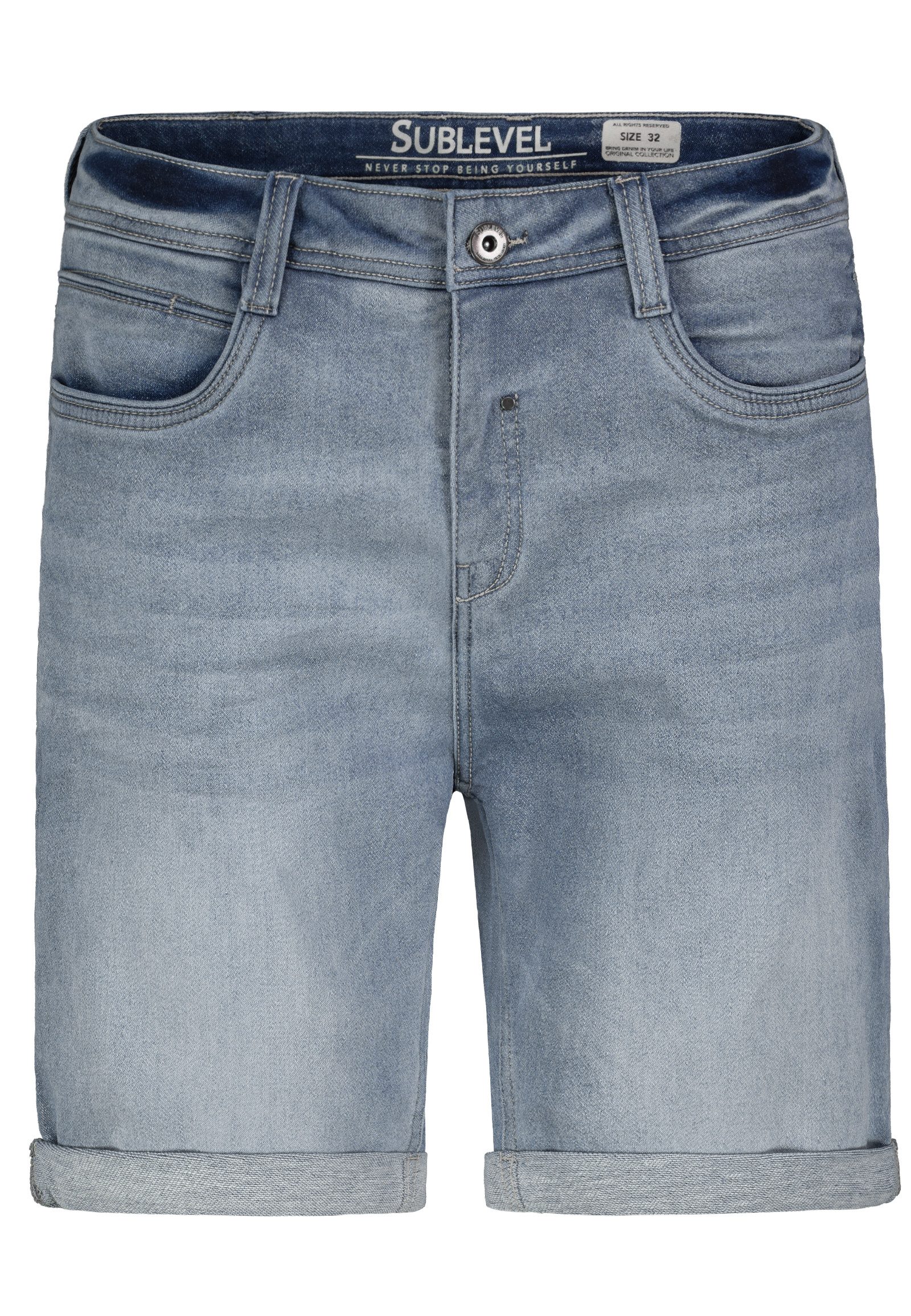SUBLEVEL Jeansbermudas Herren Jeans Shorts kurze Hose 5 Pocket, Sommerhose, günstig online kaufen