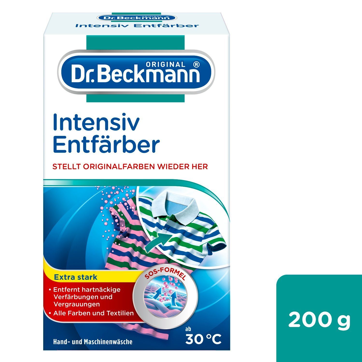 Beckmann 100g Fleckentferner 2x (1-St) Dr. stellt wieder Intensiv her, Entfärber, Originalfarben