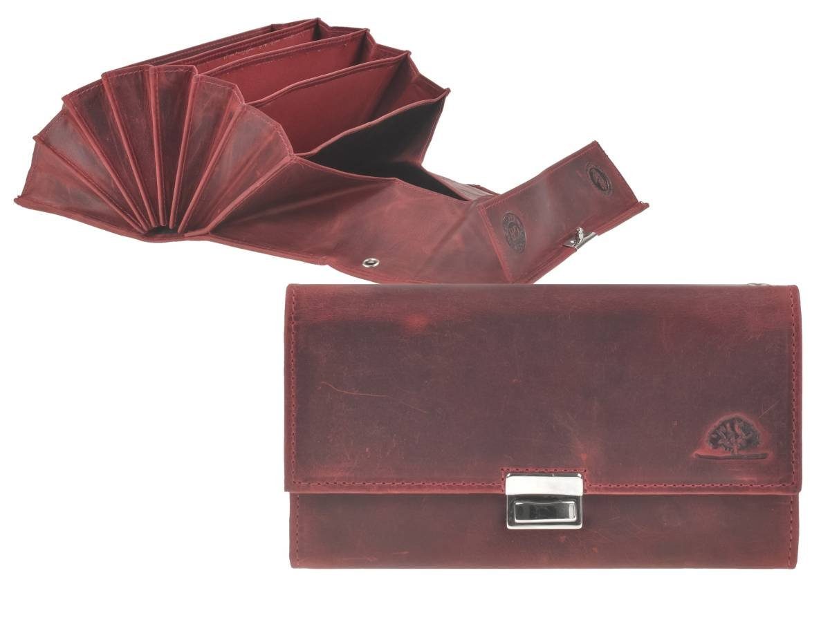 Greenburry Kellnerbörse Vintage, Geldbörse, Leder, Gastronomie, used Look antik rot rusty red