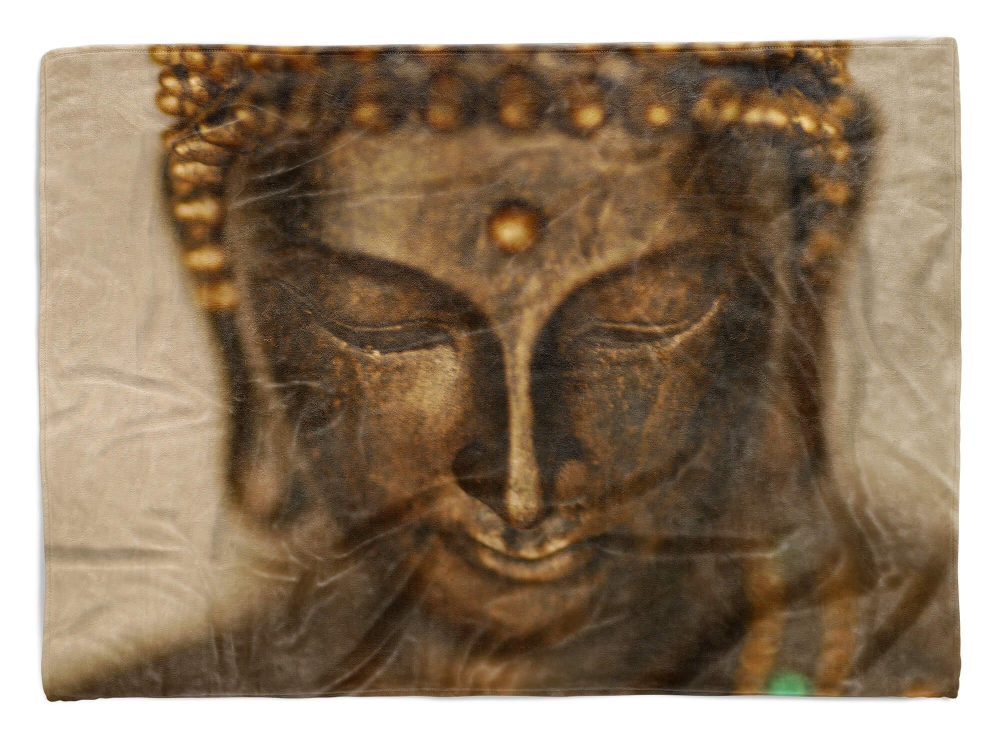 Sinus Art Handtücher Handtuch Strandhandtuch Saunatuch Kuscheldecke mit Fotomotiv Buddha Meditation, Baumwolle-Polyester-Mix (1-St), Handtuch