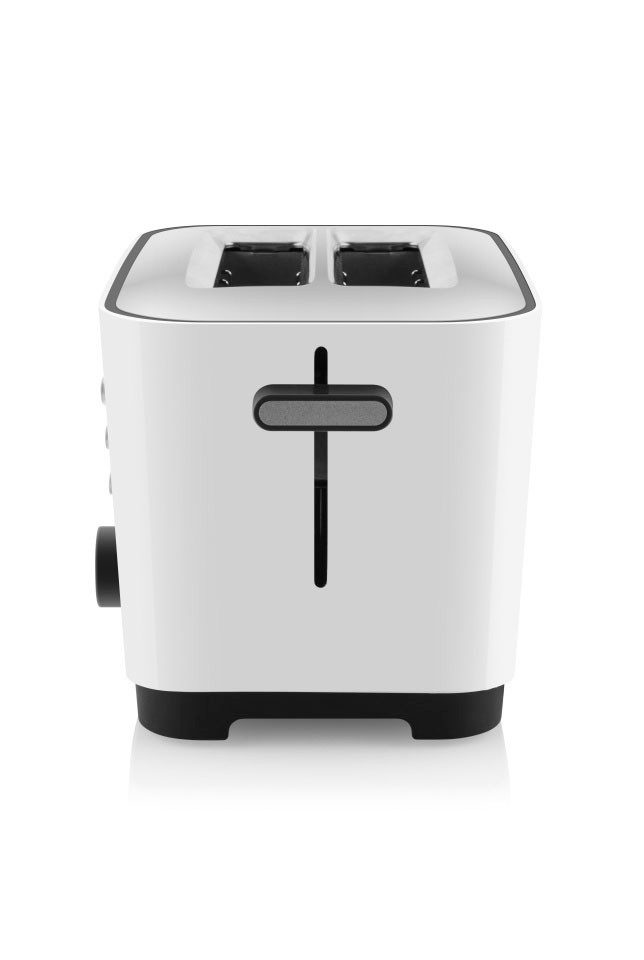 eta Toaster Ronny ETA316690000, 2 kurze Schlitze, für 2 Scheiben, 800 W, weiß, in einem edlen Design und 7 Bräunungsstufen