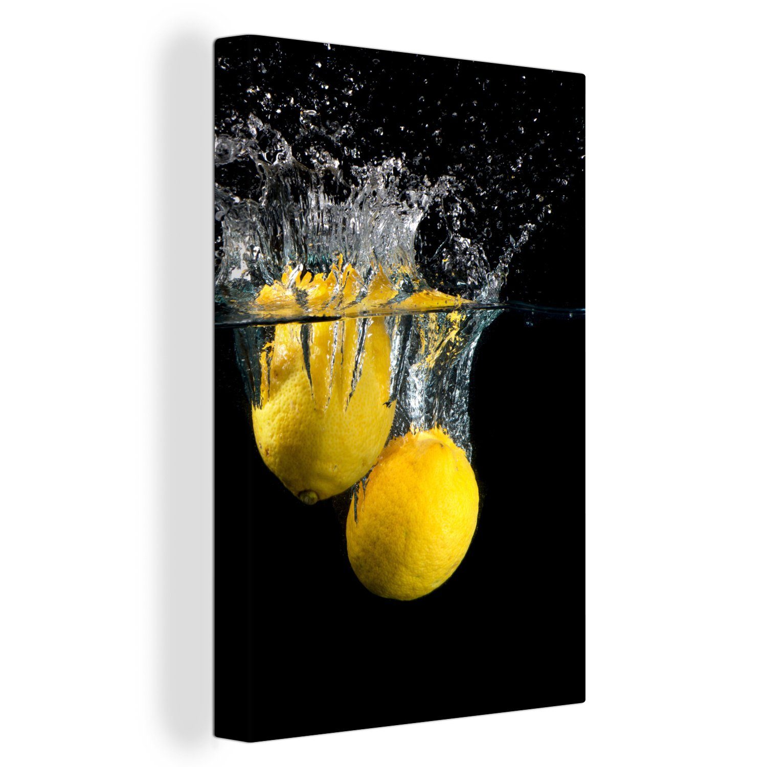OneMillionCanvasses® Leinwandbild Zitrone - Frucht - Stilleben - Wasser - G günstig online kaufen