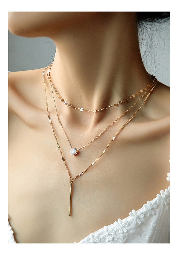 The Beauty House Kette mit Anhänger mehrreihige Halskette für Fraun, Edelst günstig online kaufen