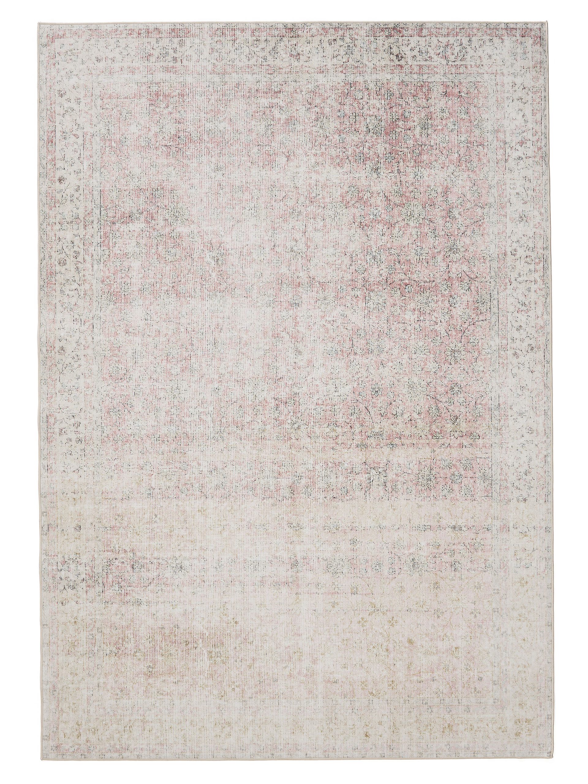 Interiyou Teppich Gent, Rechteckig, Höhe: 5 mm, Vintage Kurzflor für Wohnzimmer, Schlafzimmer, waschbar, pflegeleicht