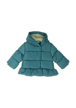 s.Oliver Allwetterjacke Steppjacke mit ausgestelltem Saum Rüschen