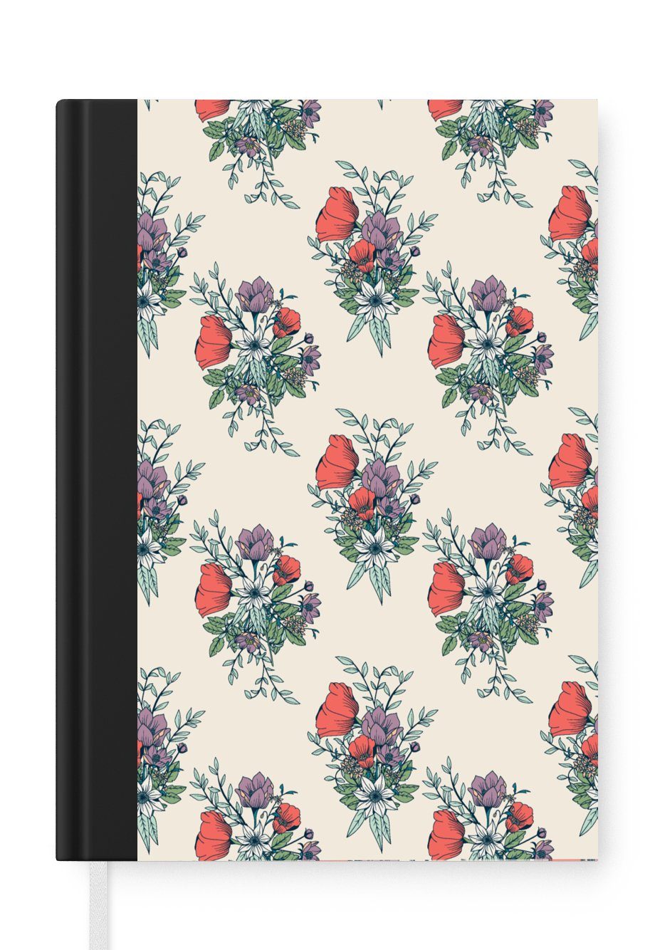 MuchoWow Notizbuch Notizbuch Tagebuch Haushaltsbuch Notebook A5 Blumenstrauß - Blumen -, Notizbuch Tagebuch Hardcover