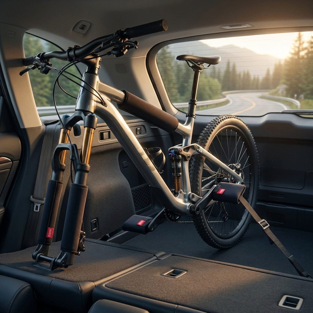 Fahrer Fahrradpedale Fahrer Transport-Kratzschutzset für Pedale und Rahmenklemmung