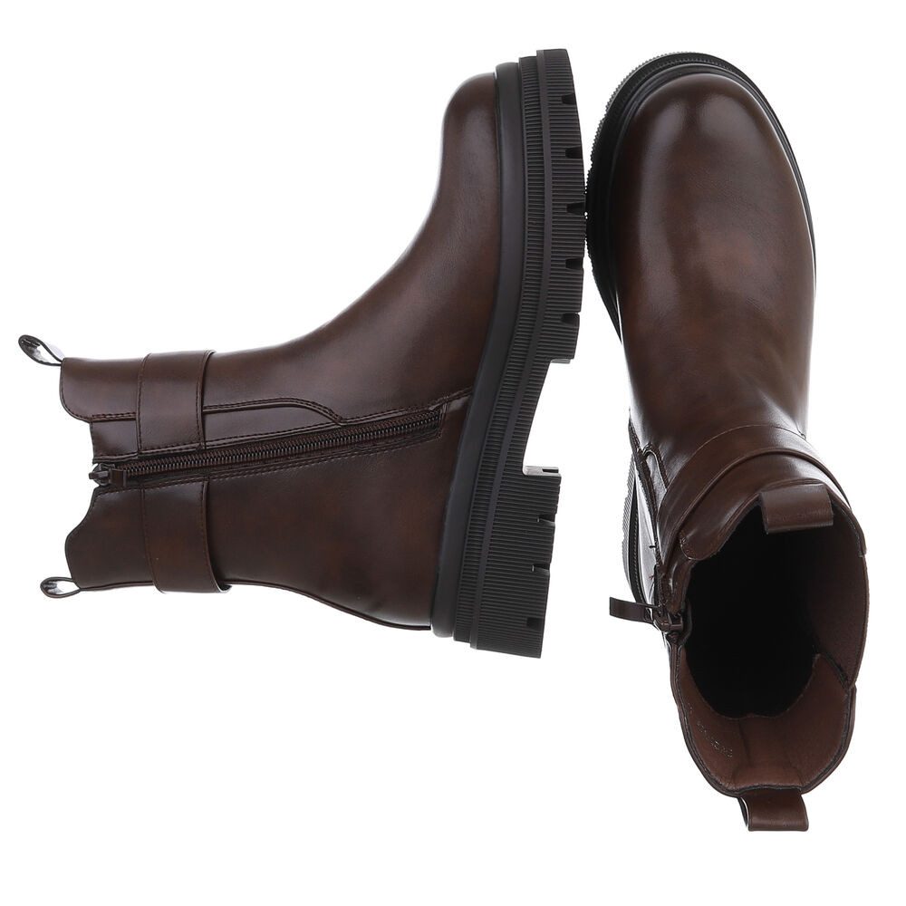 Ital-Design Moderne Damen-Stiefelette mit Schnalle für Alltag und Freizeit günstig online kaufen