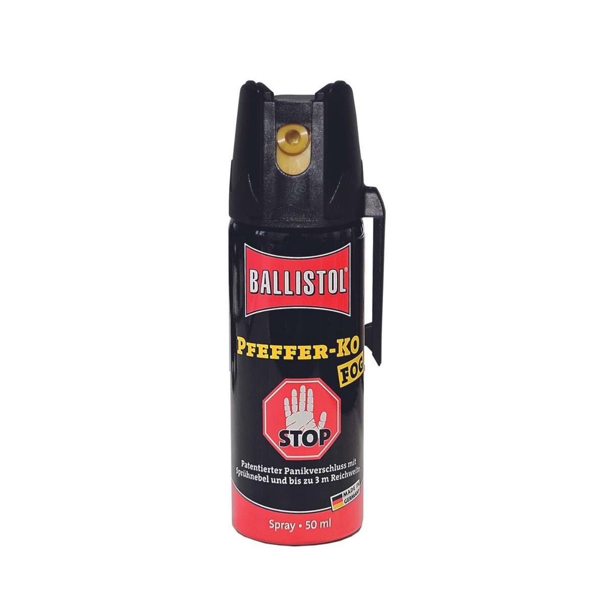 Ballistol Marderspray Ballistol Pfefferspray Verteidigungs- Tierabwehrspray Pfeffer-KO FOG, 50 ml, 3-St., Erfüllt die strengen Anforderungen an Reizstoffsprays