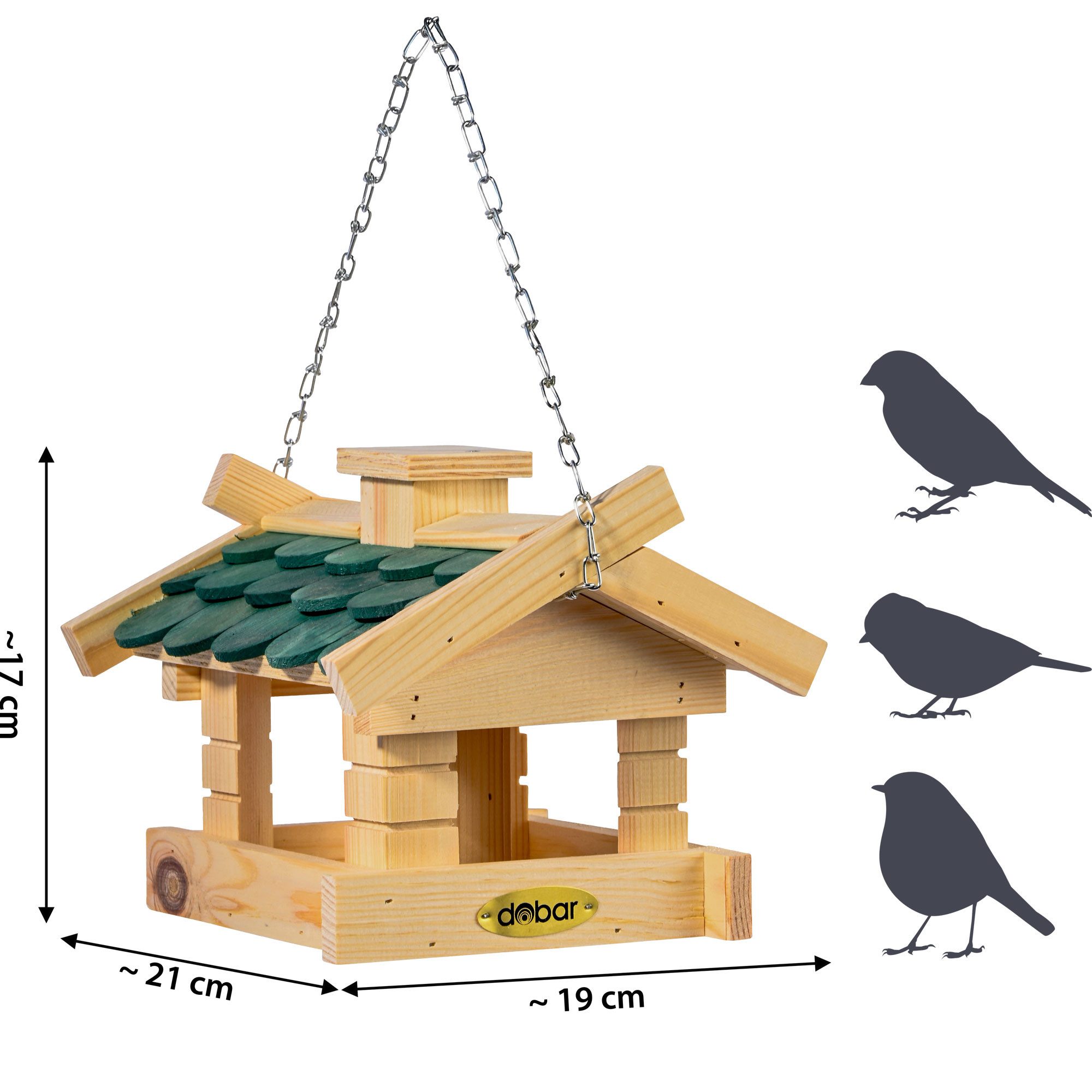 dobar Vogelhaus Vogelfutterhaus mit Schindeldach