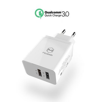 COFI 1453 23W 2x USB Wandladegerät Quick Charge 3.0 Dual Comm Weiß Handy-Netzteile