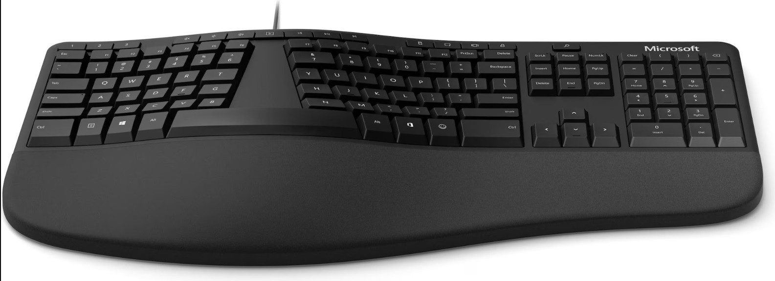 Microsoft Ergonomic Tastatur, Handballenauflage,USB,(LXN-00007) Schweizer-QWERTZ ergonomische Tastatur
