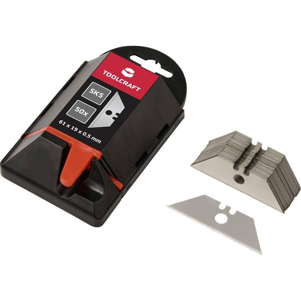 TOOLCRAFT Cuttermesser TOOLCRAFT TO-10312167 50ER TRAPEZKLINGE 61 MM MIT LOCH SK5 50 St.