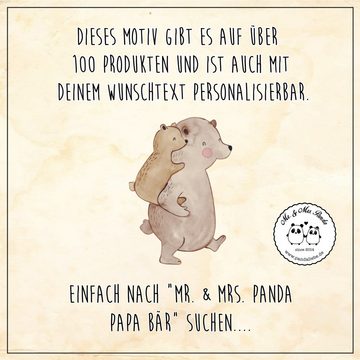 Mr. & Mrs. Panda Flachmann Papa Bär - Transparent - Geschenk, Muttertag, bester Vater, Edelstahl, Einzigartige Gravur