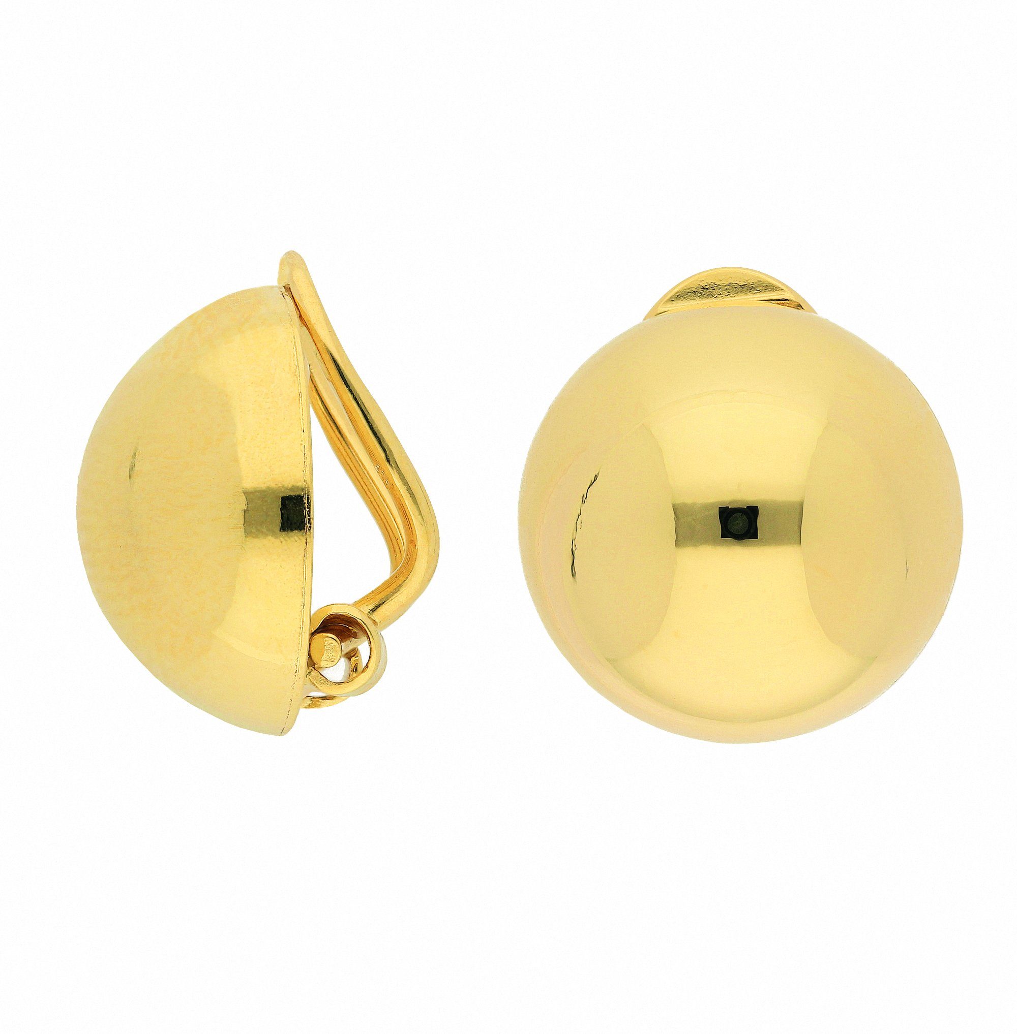 Adelia´s Paar Ohrhänger Damen Goldschmuck 1 Paar 333 Gold Ohrringe / Ohrclips Ø 14 mm, 333 Gold Goldschmuck für Damen
