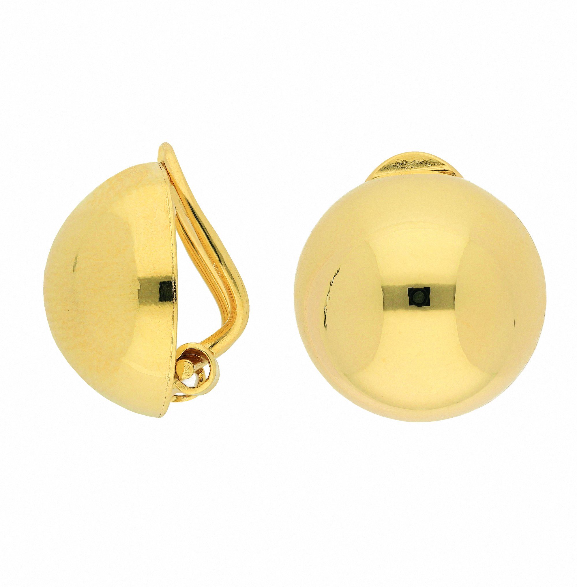 Adelia´s Paar Ohrclips Damen Goldschmuck 1 Paar 333 Gold Ohrringe / Ohrclips Ø 14 mm, 333 Gold Goldschmuck für Damen