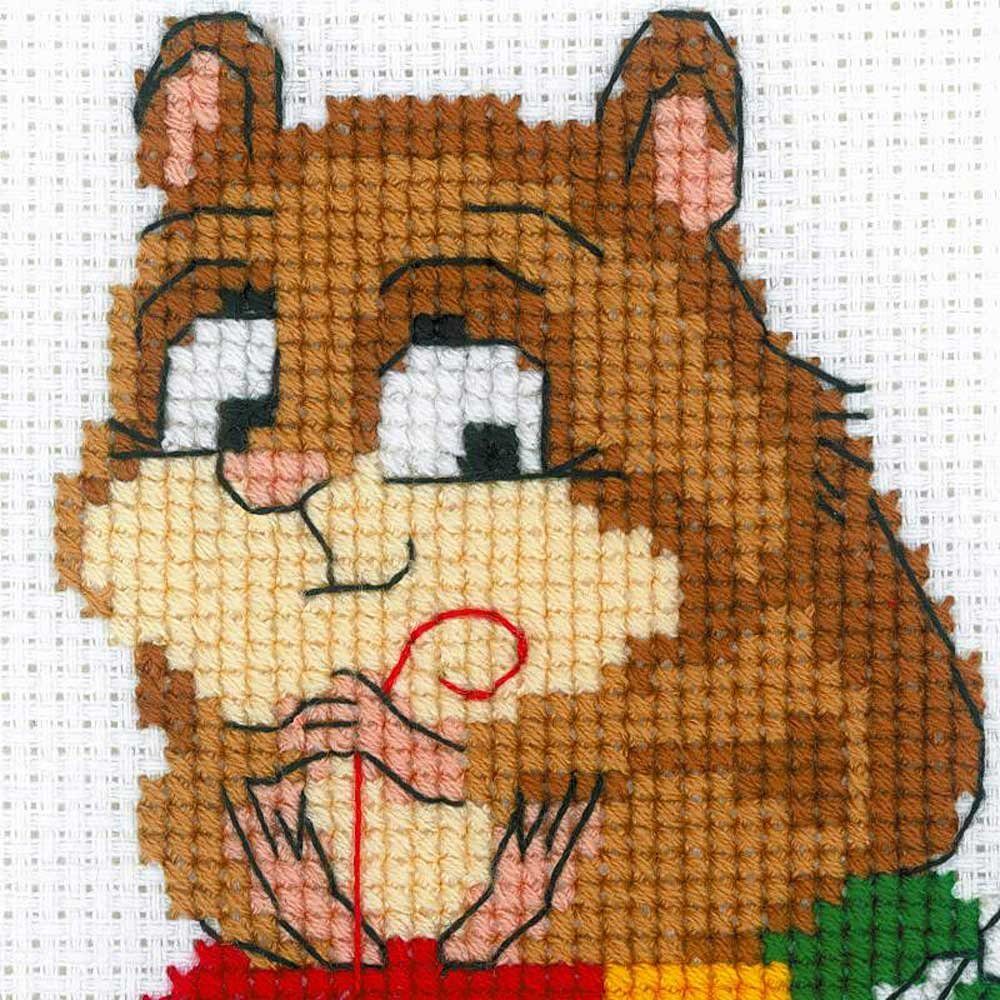 Riolis Kreuzstich Set Lilie Und Limette - Stickpackung 15x21cm Mit 15 Farben