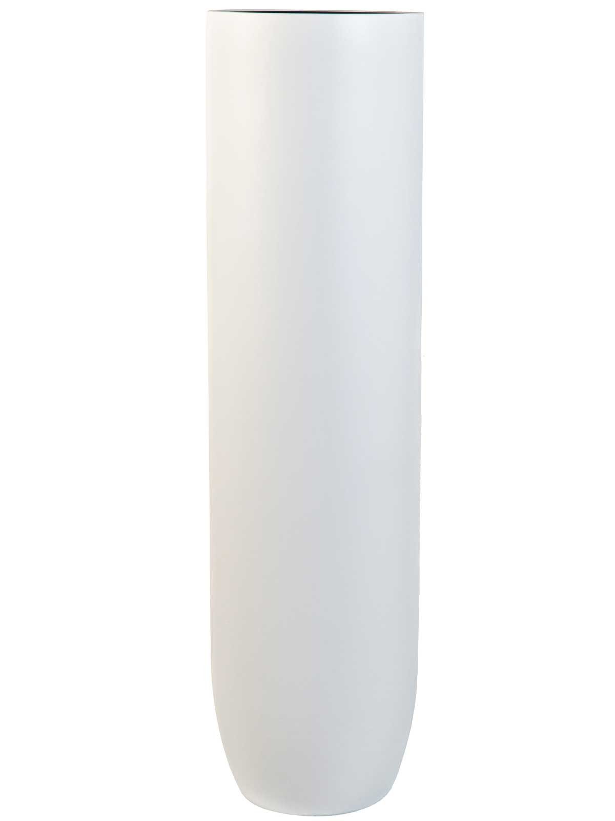 VIVANNO Bodenvase Fiberglas SOLERIO Rund - Weiß Matt (1 St), 33x120 cm