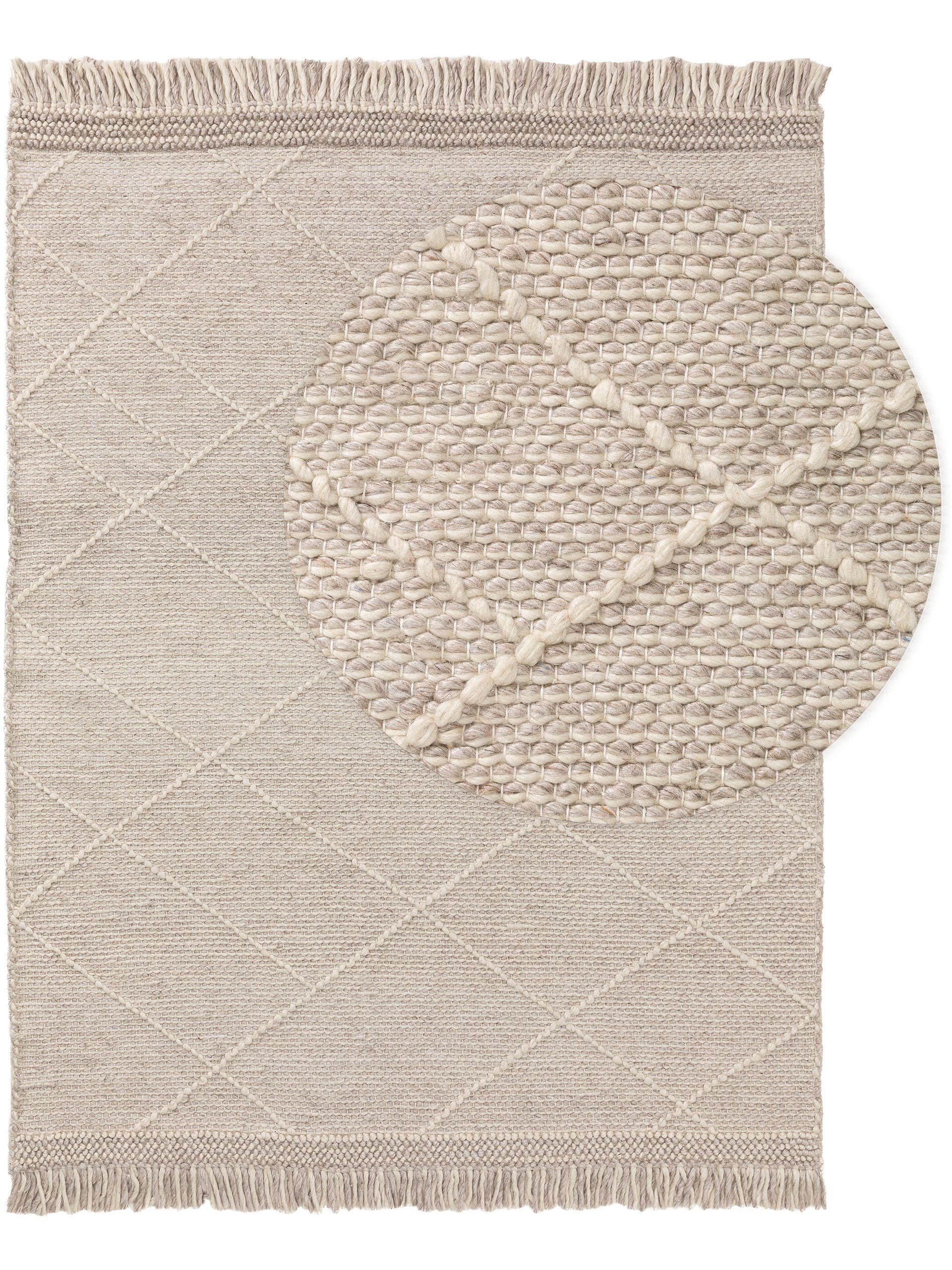 Wollteppich Daphne, benuta, rechteckig, Höhe: 6 mm, Kunstfaser, Berber, Ethno-Style, Wohnzimmer