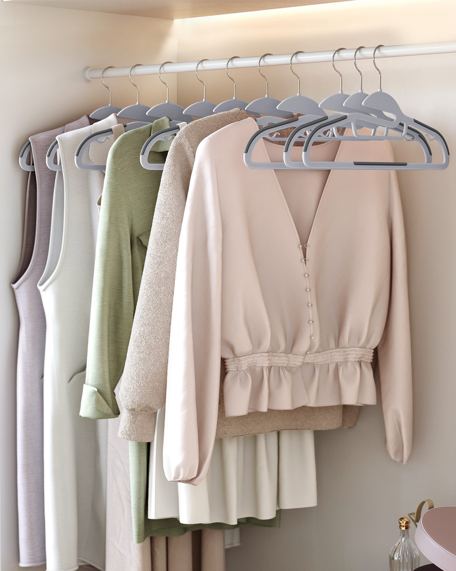 SONGMICS Kleiderbügel Kunststoff, (50-tlg), 50 Stück, Anzugbügel aus Kunsts günstig online kaufen