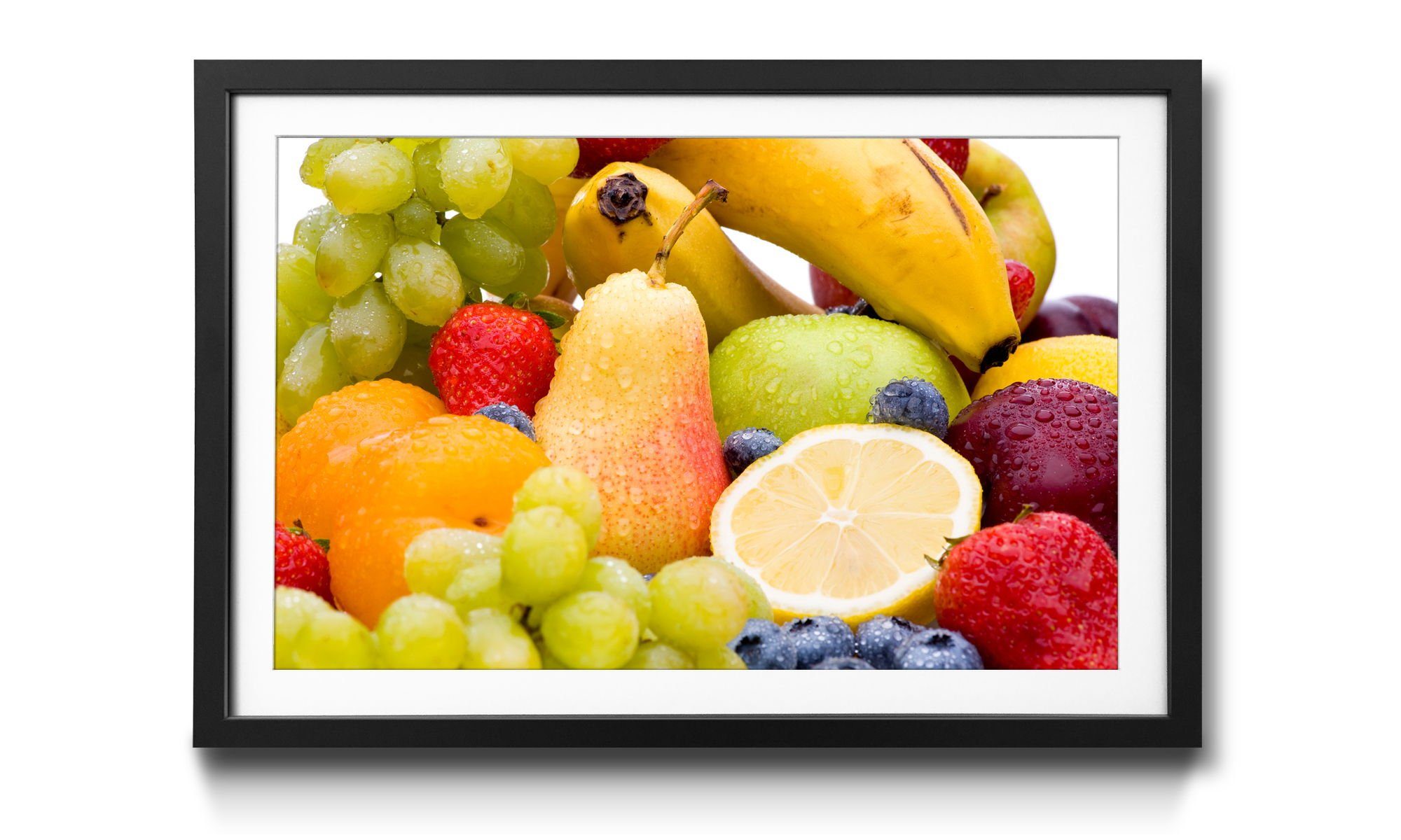 Bild Rahmen Größen erhältlich WandbilderXXL Früchte, in mit 4 Wandbild, Fruits,