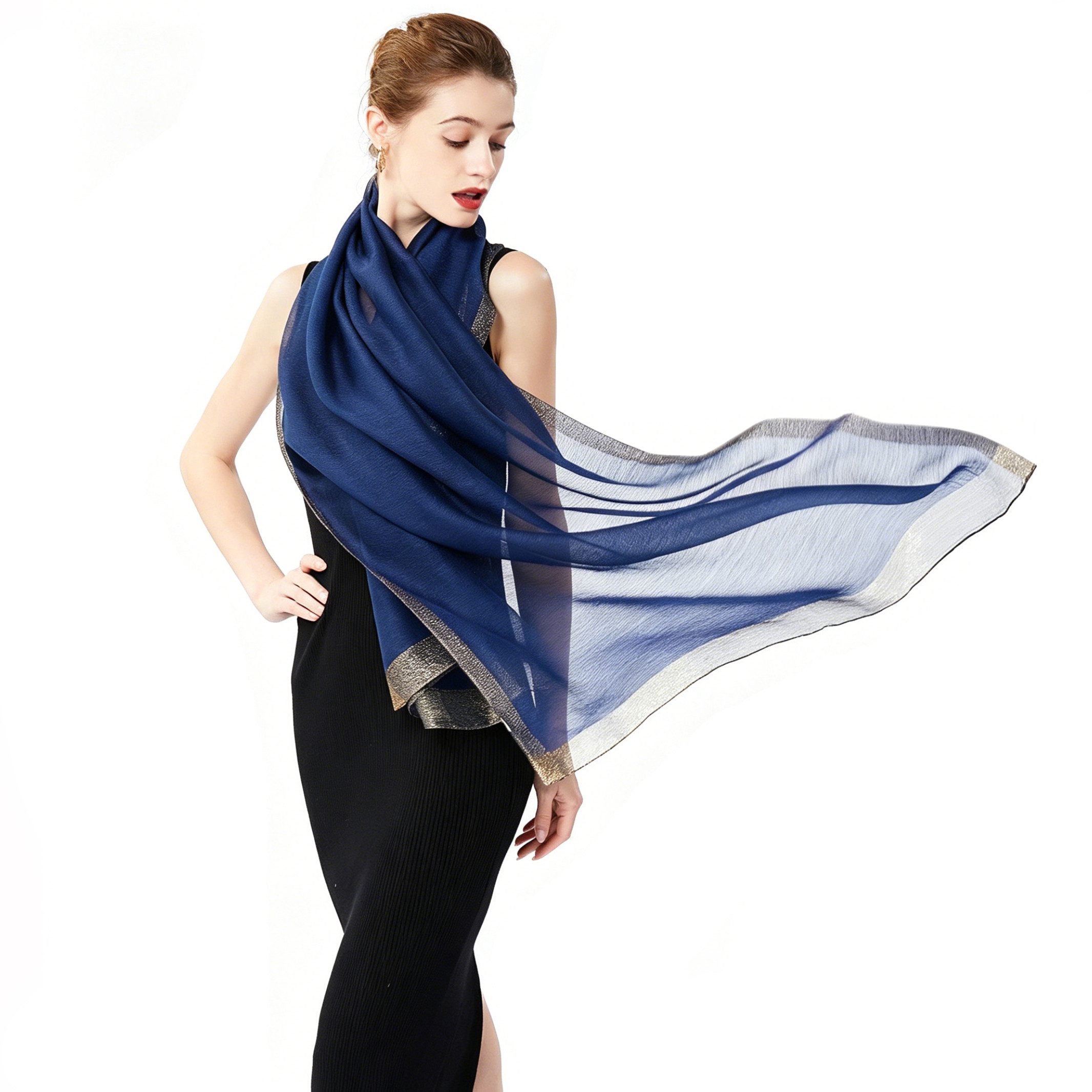 Modeschal Damen Modeschal, Leichter Voile-Schal Schulterumhang