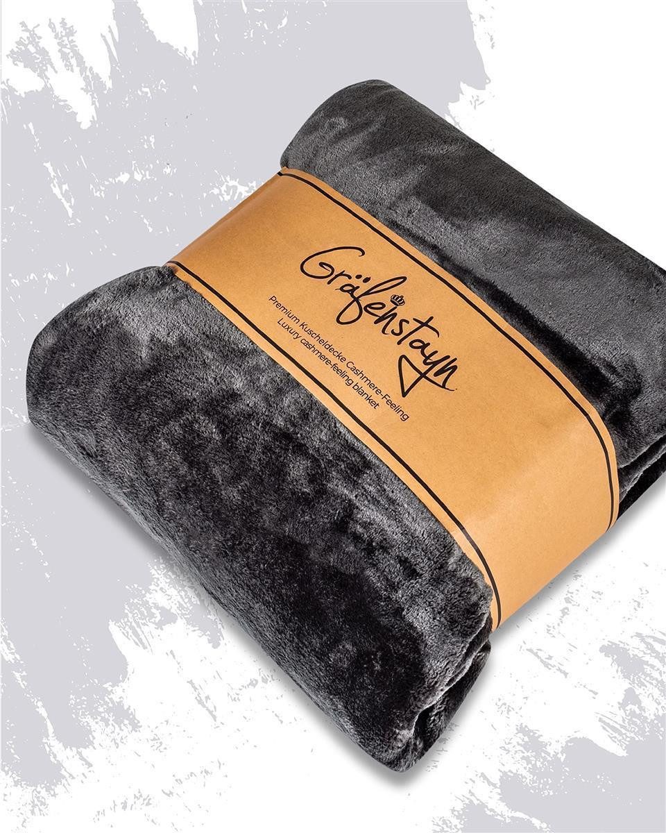 Wohndecke Cashmere-Feeling Kuscheldecke super weich & flauschig – Fleecedecke, Gräfenstayn, dicke & warme Sofadecke, Wohndecke & Tagesdecke - Überwurf Sofa, Cou – Bild 2 von 5