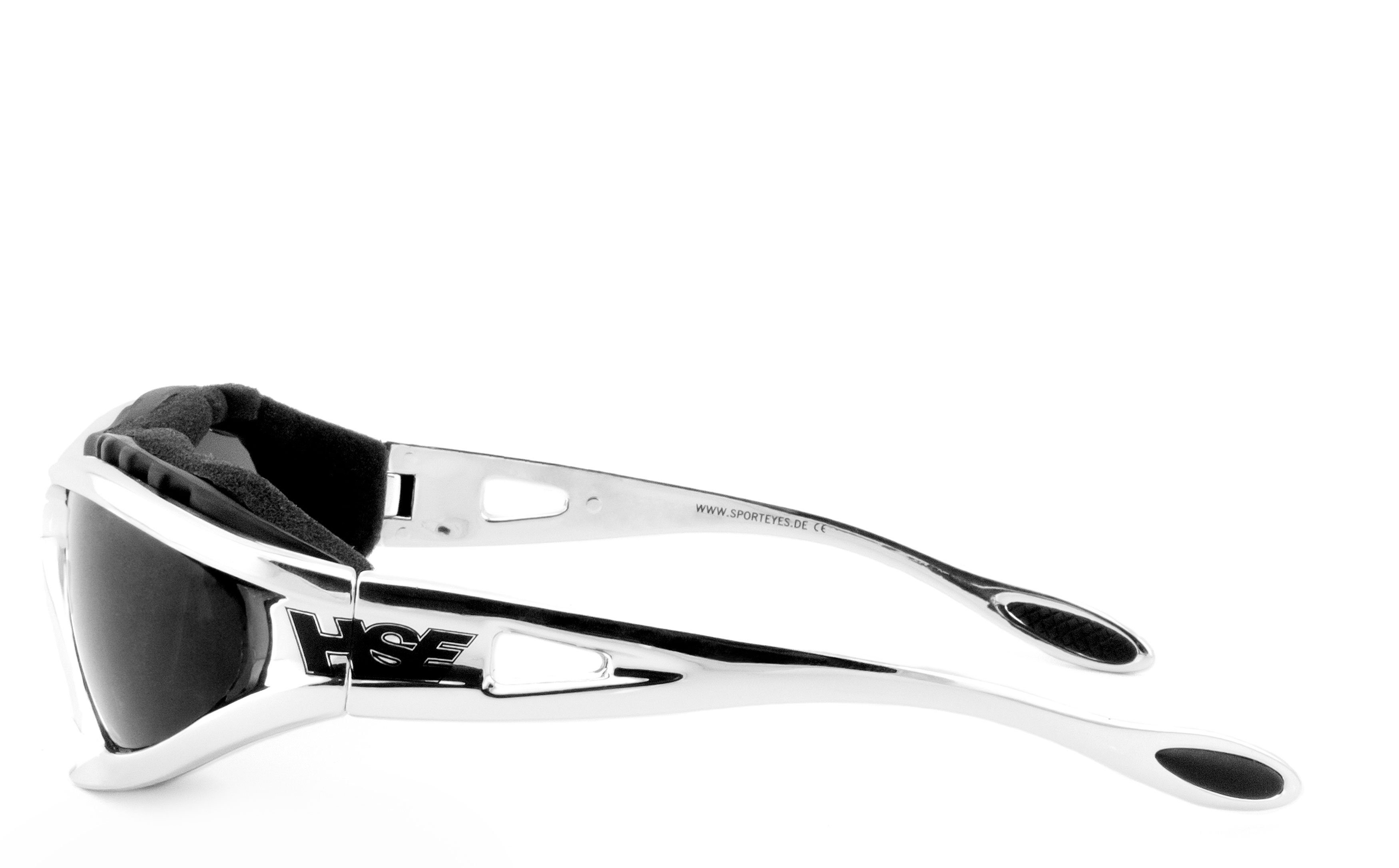 HSE - SportEyes Motorradbrille FALCON-X, Steinschlagbeständig durch Kunststoff-Sicherheitsglas