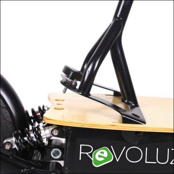 Forca E-Scooter »E-Faltroller Revoluzzer Safety: 48V/15Ah Blei-Gel mit Gepäckfach«, 20 km/h, (Fahrzeug, Blei-Gel-Akku, Gepäckfach und Blinker), klappbar